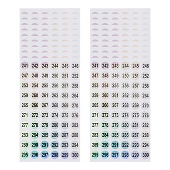 Consecutive Numbers Gift Stickers Colorful(241-300) 20 pc