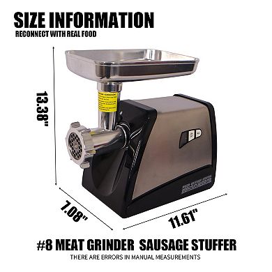 ELEMENT ACE Electric Meat Grinder and Sausage Stuffer with Multiple Plates
