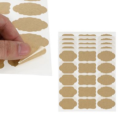 Handwritable Round Gift Stickers 1.97"x1.18" Yellow 10 Pcs