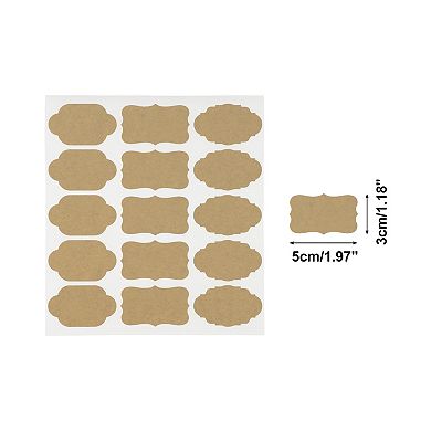 Handwritable Round Gift Stickers 1.97"x1.18" Yellow 10 Pcs