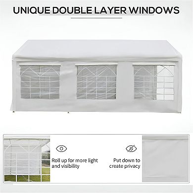 Outdoor Party Tent Canopy with Sidewalls and Windows for Weddings and Events