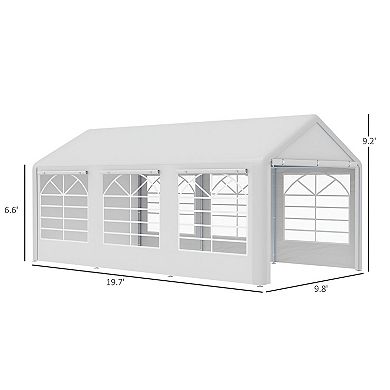 Outdoor Party Tent Canopy with Sidewalls and Windows for Weddings and Events