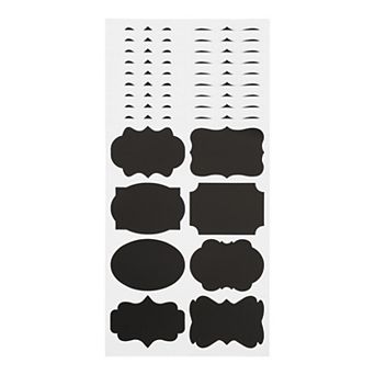Removable Erasable Model E Gift Stickers 1.97"x1.38" Black 10 pc