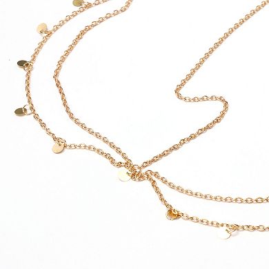 Headpiece Multi-layered Tassels Head Chain Gold Tone 1 Pc