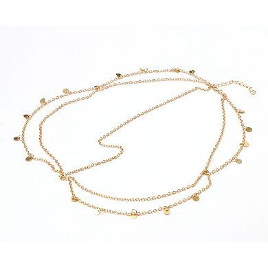 Headpiece Multi-layered Tassels Head Chain Gold Tone 1 Pc