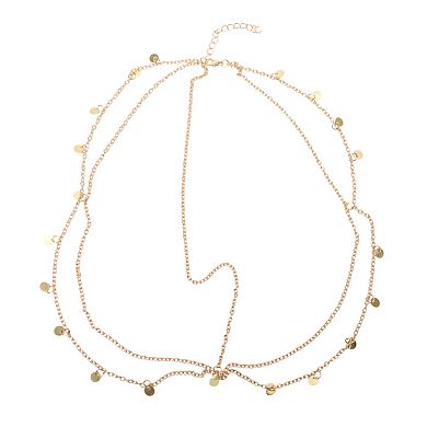 Headpiece Multi-layered Tassels Head Chain Gold Tone 1 Pc