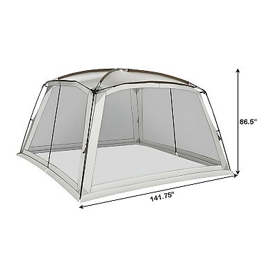 Outdoor Screen Room Canopy Tent with Mesh Panels for Camping and Backyard