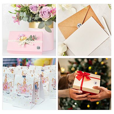 Consecutive Numbers Gift Stickers Colorful(1-60) 20 Pcs