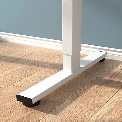 YIORTWO Standing Desk Electric Adjustable Height Desk Sit Stand Computer Desk Home Office