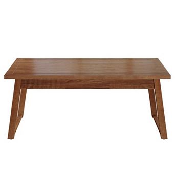 YIORTWO Mid Century Wood Computer Desk with Drawer, Modern Writing Study Desk