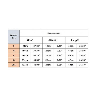 Women’s V-Neck Puff Sleeve Top Solid Short Sleeve Casual T-Shirt