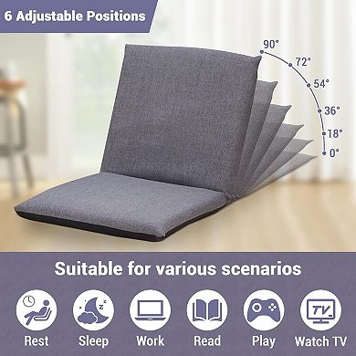 Adjustable Floor Sofa Gaming Chair - Padded Back Support and Cushioned Seat for Lounging