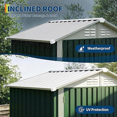 ANIXOL 6x4 FT Metal Outdoor Storage Shed
