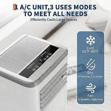 ANIXOL 3-in-1 Quiet Portable Air Conditioner