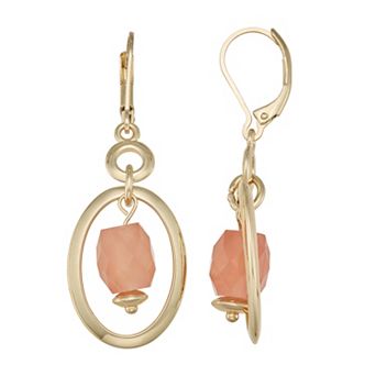 Napier Gold Tone Citrus Shades Orbital Earrings
