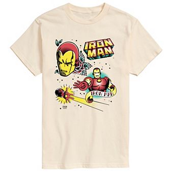 Big & Tall Marvel Iron Man Vintage Flash Graphic Tee
