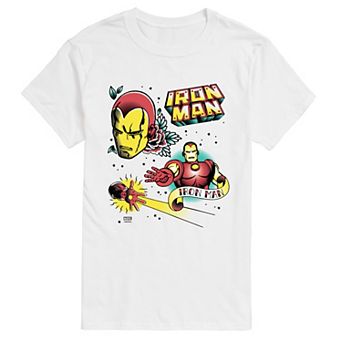 Big & Tall Marvel Iron Man Vintage Flash Graphic Tee