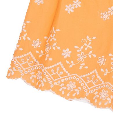 Girls 7-12 Tween Diva 3-Piece Embroidered Eyelet Top & Shorts Set