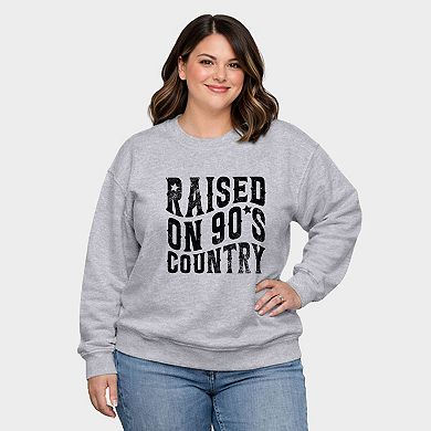 Raised On 90s Country - Women's Plus Sized Graphic Sweatshirt