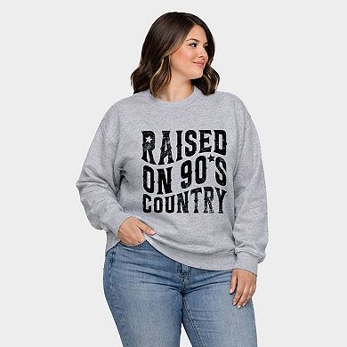Raised On 90s Country - Women's Plus Sized Graphic Sweatshirt