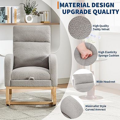 ANIXOL Cozy Rocking Chair with Footrest