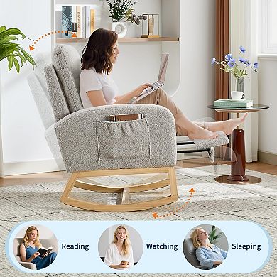 ANIXOL Cozy Rocking Chair with Footrest