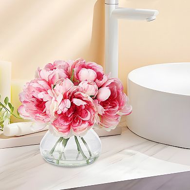 ANIXOL Lifelike Peony Vase Arrangement