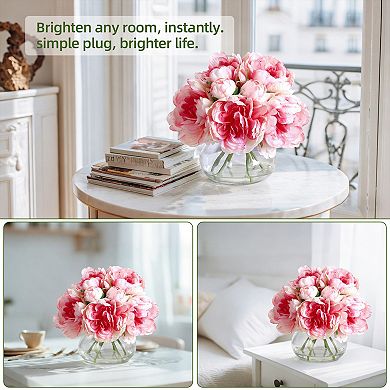 ANIXOL Lifelike Peony Vase Arrangement