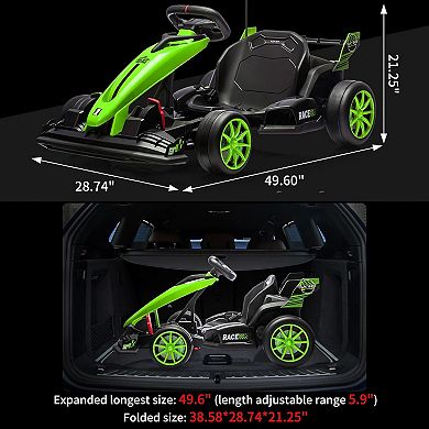 ANIXOL Electric Drift Go Kart for Kids with Adjustable Seat