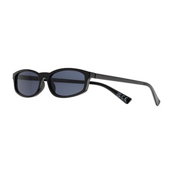 Women's Cali Blue Plastic Rectangle Sunglasses