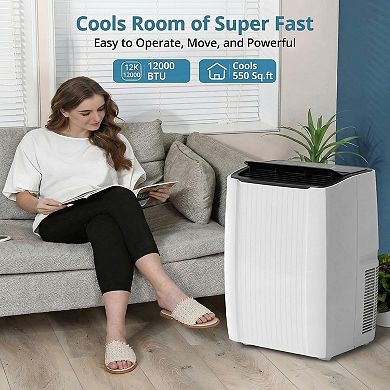 ANIXOL 12000 BTU 5-in-1 Portable Air Conditioner with Dehumidifier and Fan