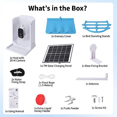ANIXOL Solar Camera Smart Bird Feeder