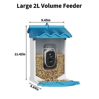 ANIXOL Solar Camera Smart Bird Feeder