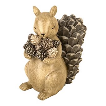 Studio 66 Squirrel Figurine with Pinecones Table Decor