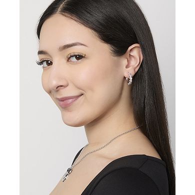 Mickey Mouse CZ Endless Hoop Earrings, Official License