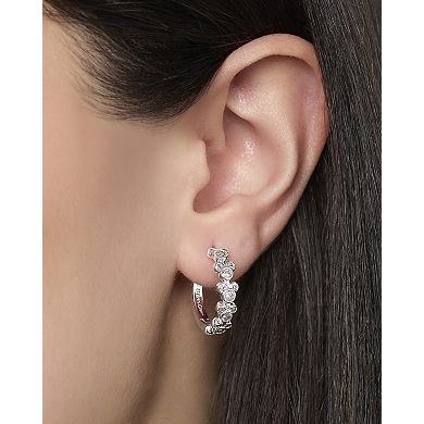 Mickey Mouse CZ Endless Hoop Earrings, Official License