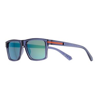 Men’s Cali Blue Plastic Rectangle Sunglasses