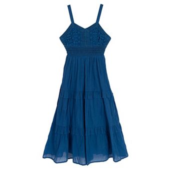 Girls 7-16 Rare Editions Crochet Lace Sweetheart Bodice Maxi Dress
