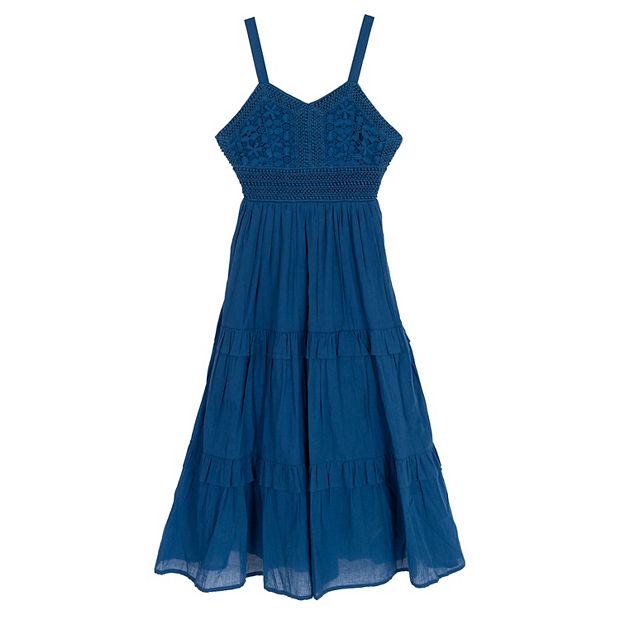 chinese dress ladies Lace-Bodice Long Prom Dress with Removable Wrap Dusty Blue / 10