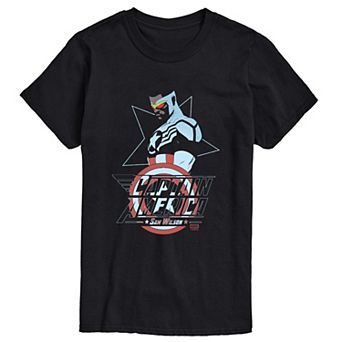 Big & Tall Marvel Captain America Sam Wilson Portrait Graphic Tee