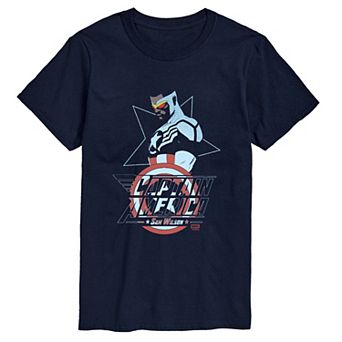Big & Tall Marvel Captain America Sam Wilson Portrait Graphic Tee