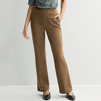 Women's Croft & Barrow® Knit Twill Bootcut Pants