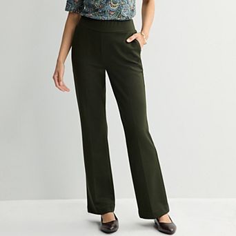 Women's Croft & Barrow® Knit Twill Bootcut Pants