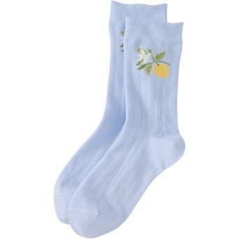 Women's Lands' End Novelty Crew Socks
