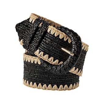 Women's Lands' End Stretch Raffia Belt