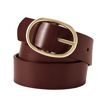 Women's Lands' End Leather Reversible Belt
