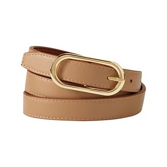 Women's Lands' End Skinny Oval Buckle Belt