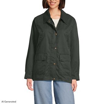 Women's Lands' End Waxed Barn Jacket