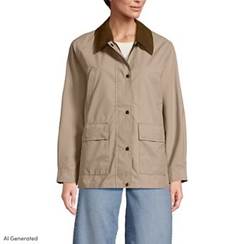 Women's Lands' End Waxed Barn Jacket