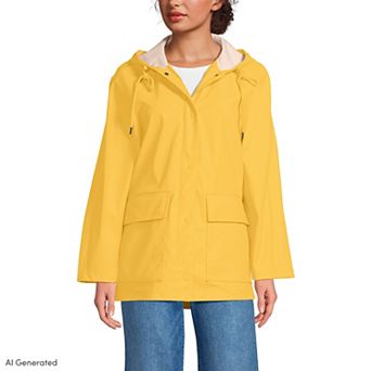 Petite Lands' End A-line Slicker Raincoat